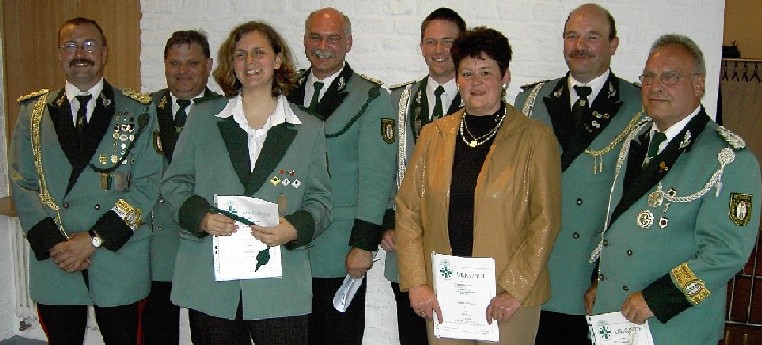 v.l.nr.: Dieter Bongartz, Karl Remus, Andrea Bongartz, Gebhard Gerken, Thorsten Hompesch, Marlene Kleefisch, Hans Hompesch, Konstantin Maaßen