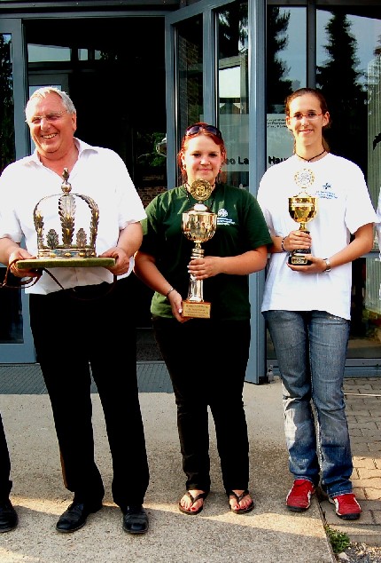 Majestten 2007: Knig Dieter Breuer, Prinzessin Anna Kebrich und Schlerprinzessin Carina Gerken